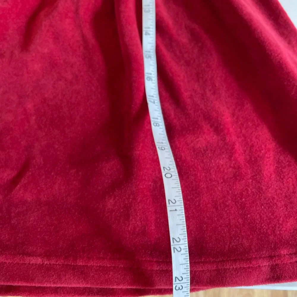 H&M Girls Long Sleeve Slip On Dress of Brick Red Velvet Size 3-4Y